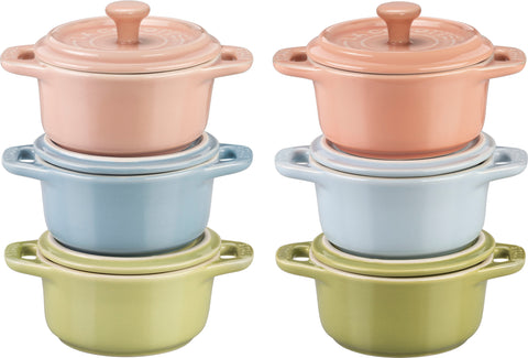 Staub Ceramic Macaron Set van 6 Cocottes 200ml