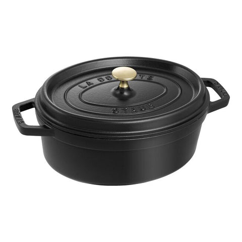 Staub gietijzeren stoofpot Ovaal 31 cm - Zwart