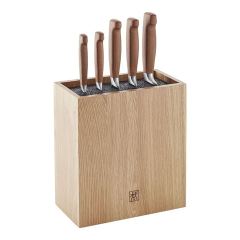 ZWILLING VIER STERNE Wood 6-delig, Messenblok, Bruin