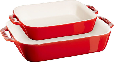 Staub Ovenschalen Set 20x16cm & 27x20cm Rood