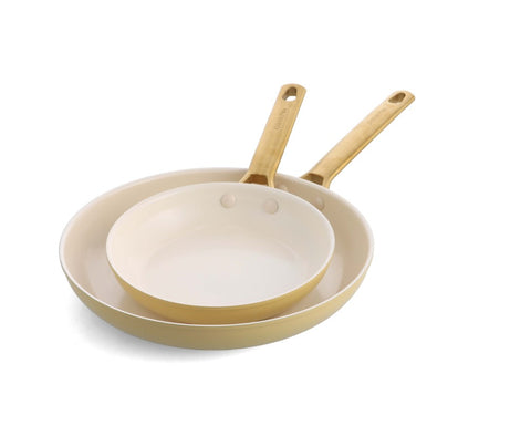 Padova Sunshine Yellow 2-delige Pannenset met keramische antikleeflaag