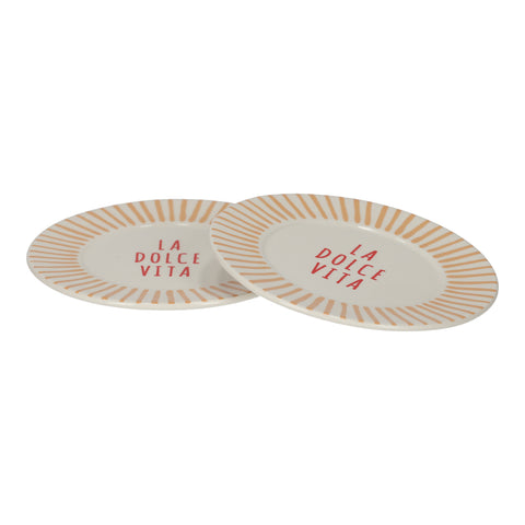 JENS Living La Dolce Vita Bordjes Perzik set van 2