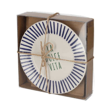 JENS Living La Dolce Vita Bordjes Blauw set van 2
