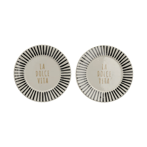 JENS Living La Dolce Vita Bordjes Zwart set van 2