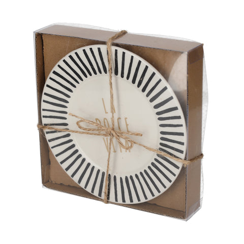 JENS Living La Dolce Vita Bordjes Zwart set van 2