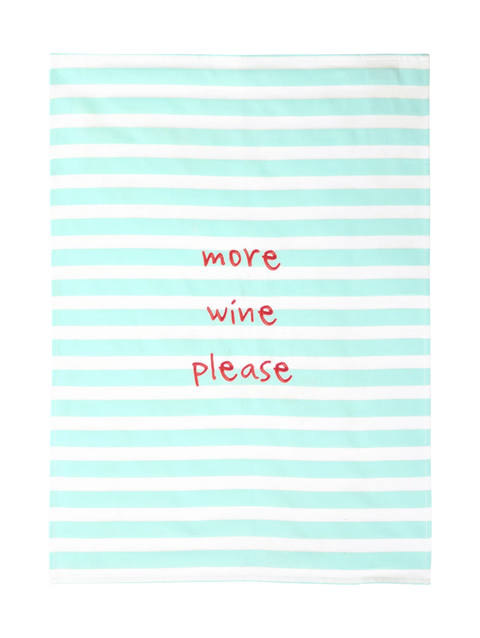 ASA Keukenhanddoek 'more wine please'