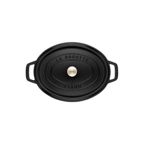 Staub gietijzeren stoofpot Ovaal 31 cm - Zwart