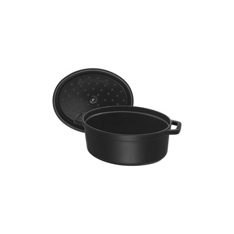 Staub gietijzeren stoofpot Ovaal 31 cm - Zwart