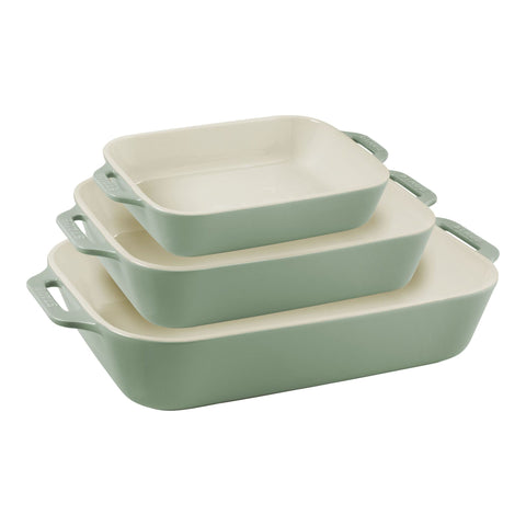 Staub set ovenschalen 3stuks eucalyptus
