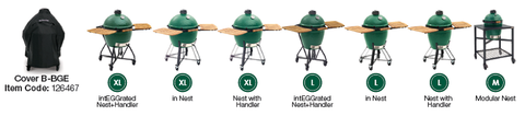 Big Green Egg Cover InEGGrated Nest XL; L, Frame M