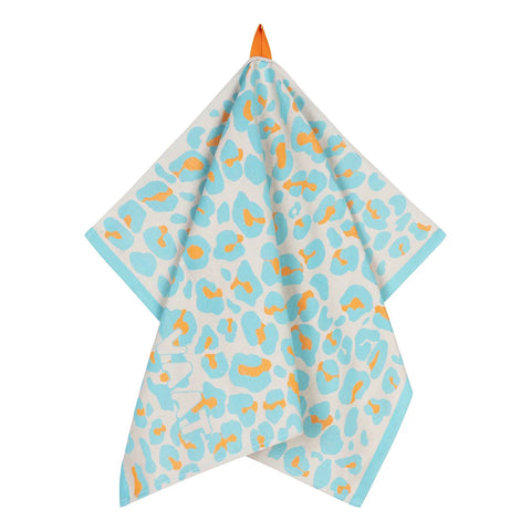 Cadeauset I love leopard turquoise / orange
