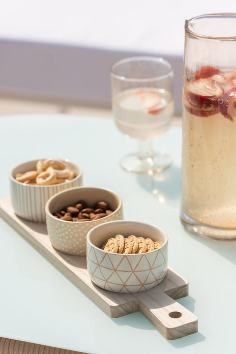 J-Line Tapasservies Creme/Wit