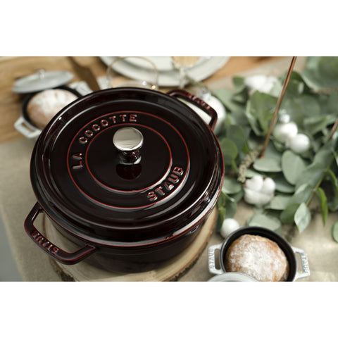 Staub Gietijzeren Stoofpot Rond-Grenadine