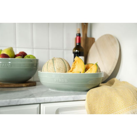 Staub Ceramique Serveerkom 28 cm Eucalyptus