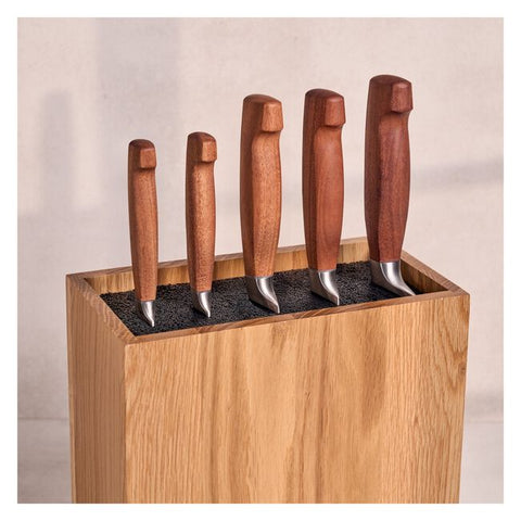 ZWILLING VIER STERNE Wood 6-delig, Messenblok, Bruin