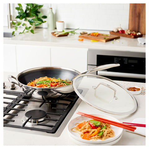 Wok met deksel Ceraforce HyCoat 30 cm