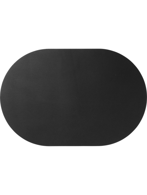ASA Placemat Ovaal Leather Optic Fine Black 5+1 GRATIS