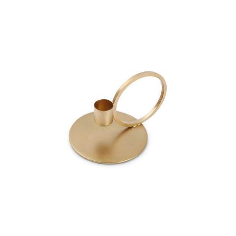 SP Kandelaar 10xH9cm metaal goud Pillar