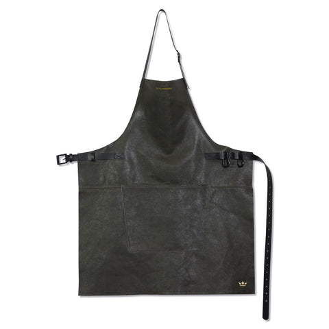 Dutchdeluxes Schort BBQ Stijl Leer-Vintage Grijs