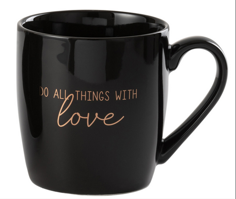 J-Line Tas Liefde Keramiek Zwart