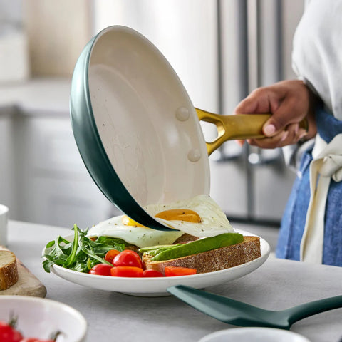 Padova Pine Green 10-delige Pannenset met keramische antikleeflaag 10-delige