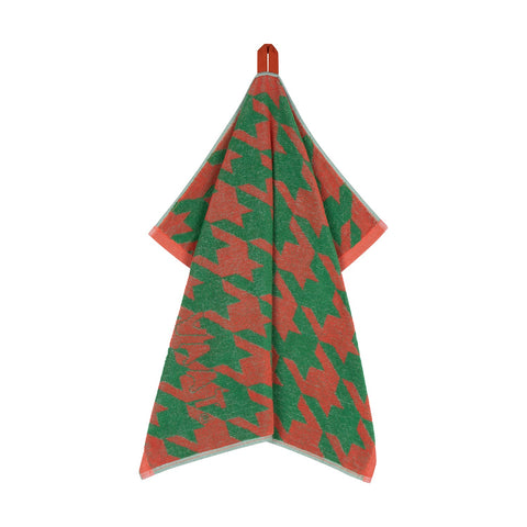 Cadeauset I love pied-de-poule - koraal/groen