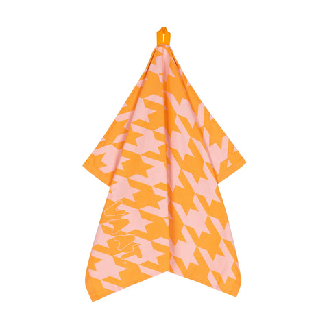 Cadeauset I love pied-de-poule - roze/oranje