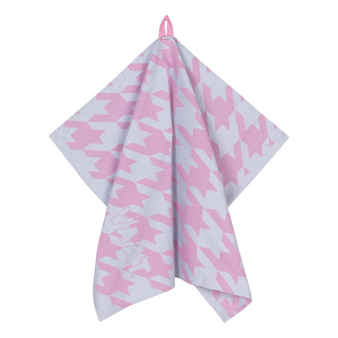 Cadeauset I love pied-de-poule - fuchsia / pastelblauw