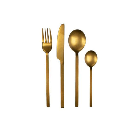 LEEFF Charlot Rose Gold Cutlery- 16 delige bestekset