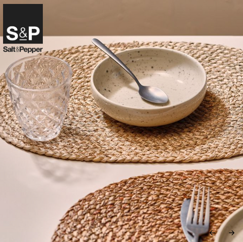 Salt&Pepper Placemat 45x30 cm ovaal maïsblad beige