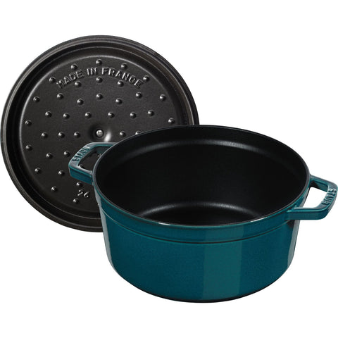 Staub gietijzeren stoofpot La mer blauw - rond