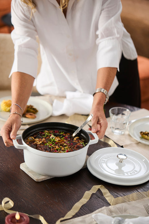 BLACK FRIDAY Staub gietijzeren stoofpot Wit