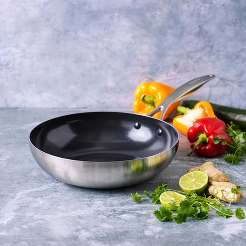 Greenpan Geneva wok antikleeflaag 28cm